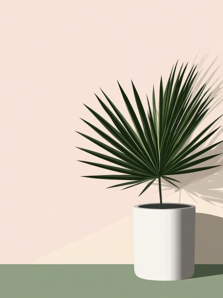 Palm Tree In A Pot 3