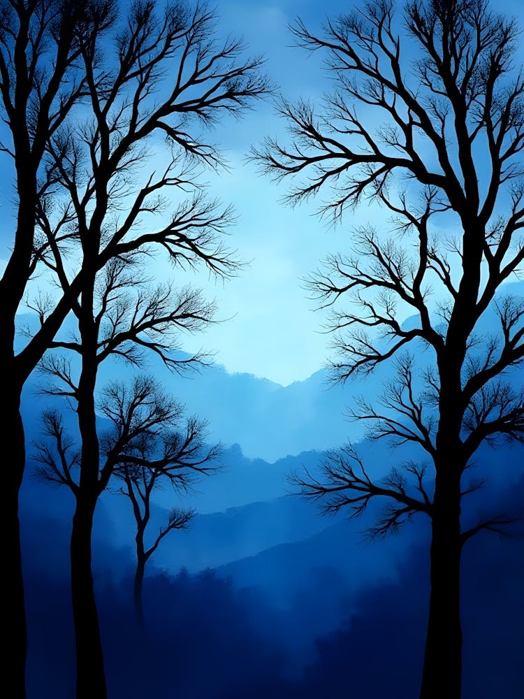 Bare Trees In The Forest