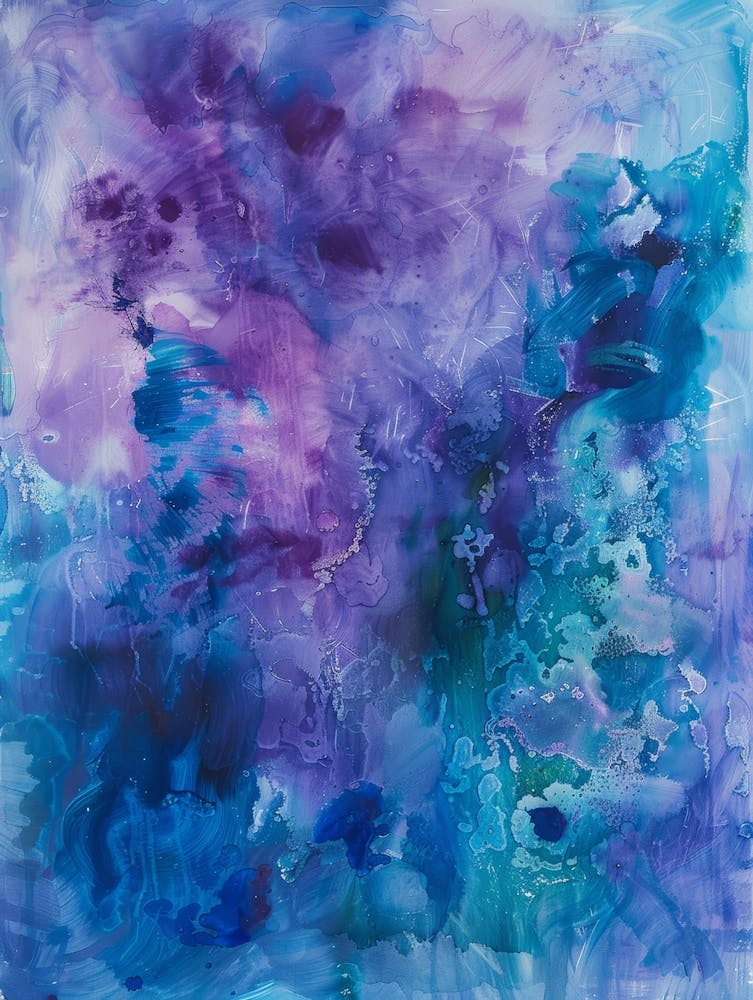 Purple And Blue Abstract Painting