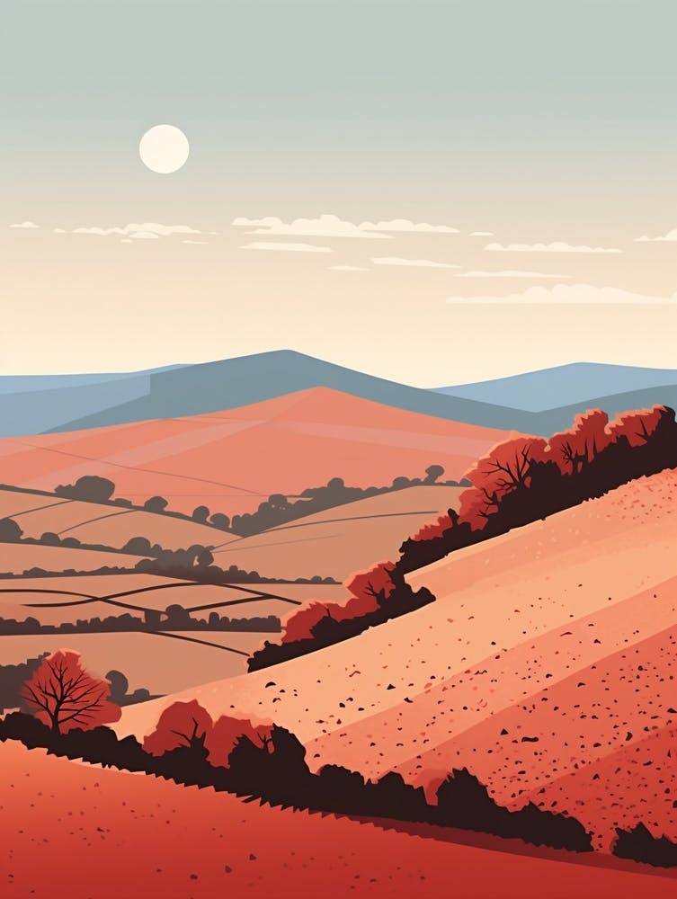 The Malvern Hills England 2 Hiking Trail Landscape