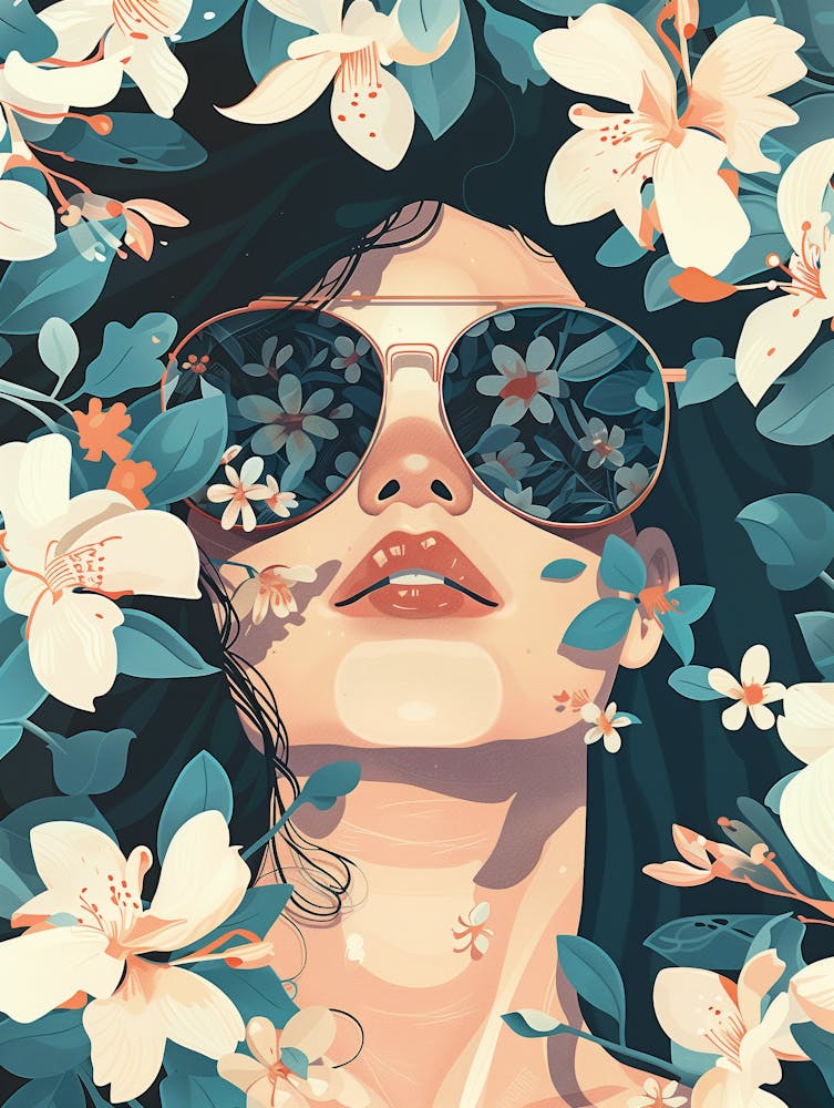 Porträt Einer Frau Mit Sonnenbrille