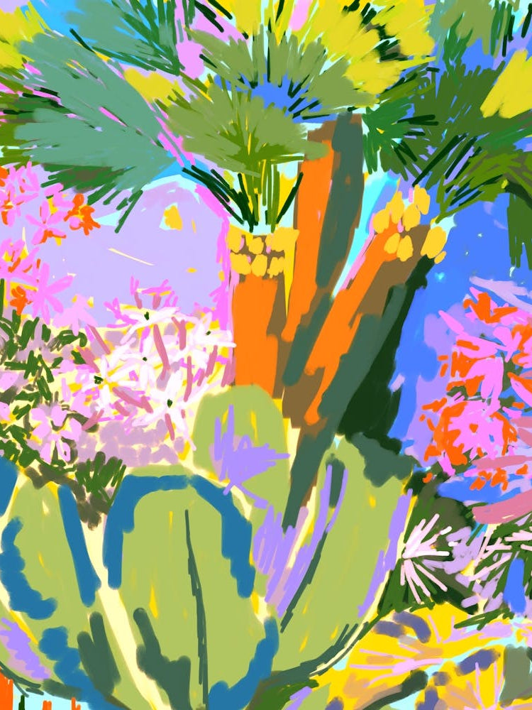 Tropical Palms Abstract