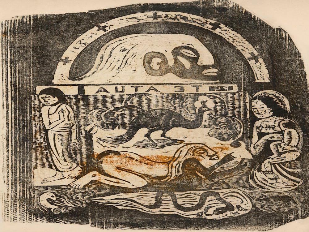 The God (Te Atua), From The Suite Of Late Wood Block Prints, Paul Gauguin
