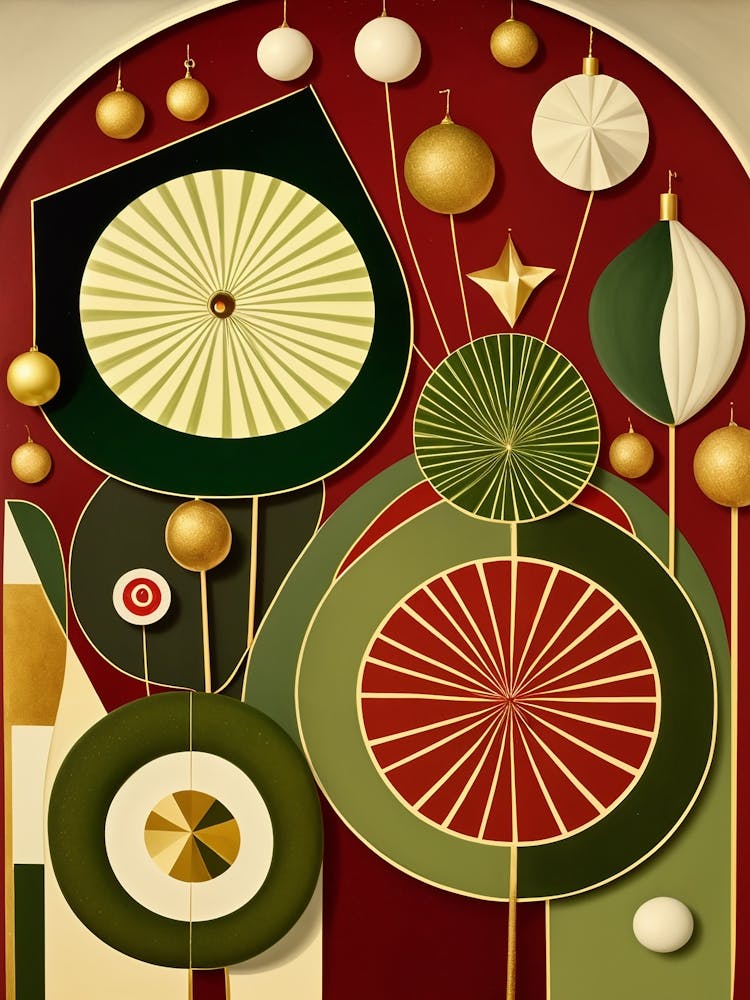 Abstract Christmas Ornaments