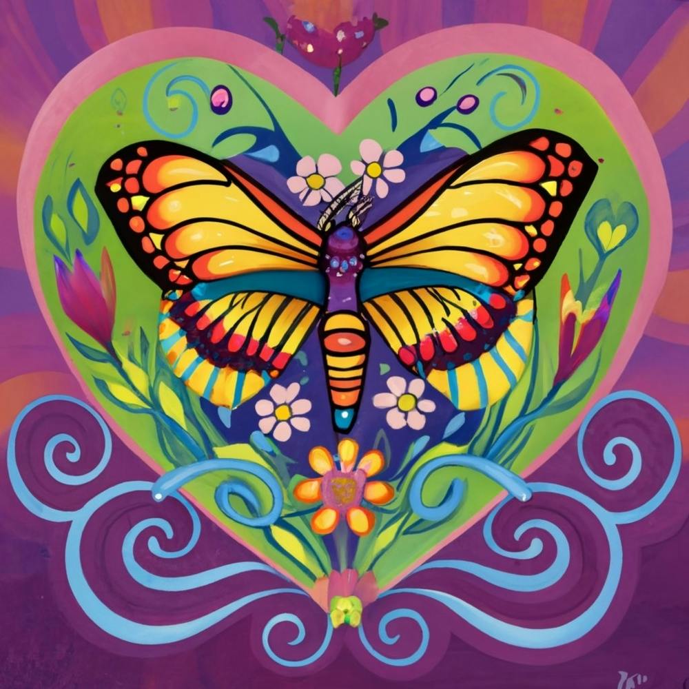 Schmetterling im Herzen