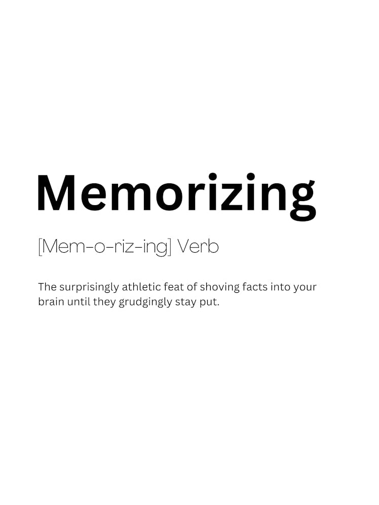 Memorizing Definition Meaning