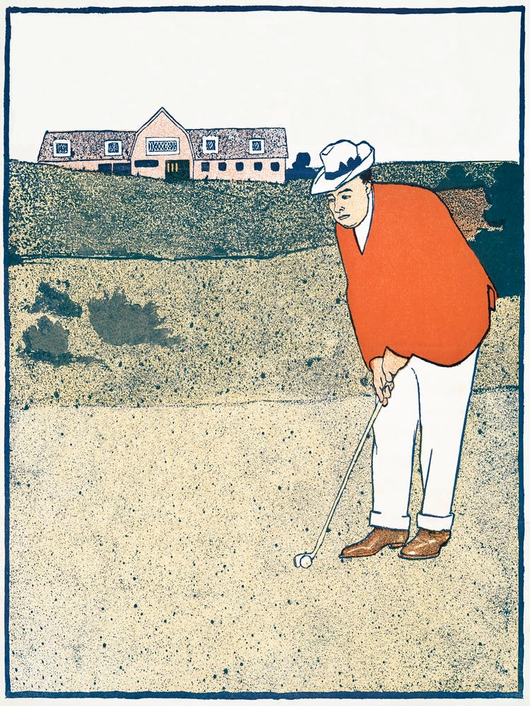 Man Playing Golf, Edward Penfield