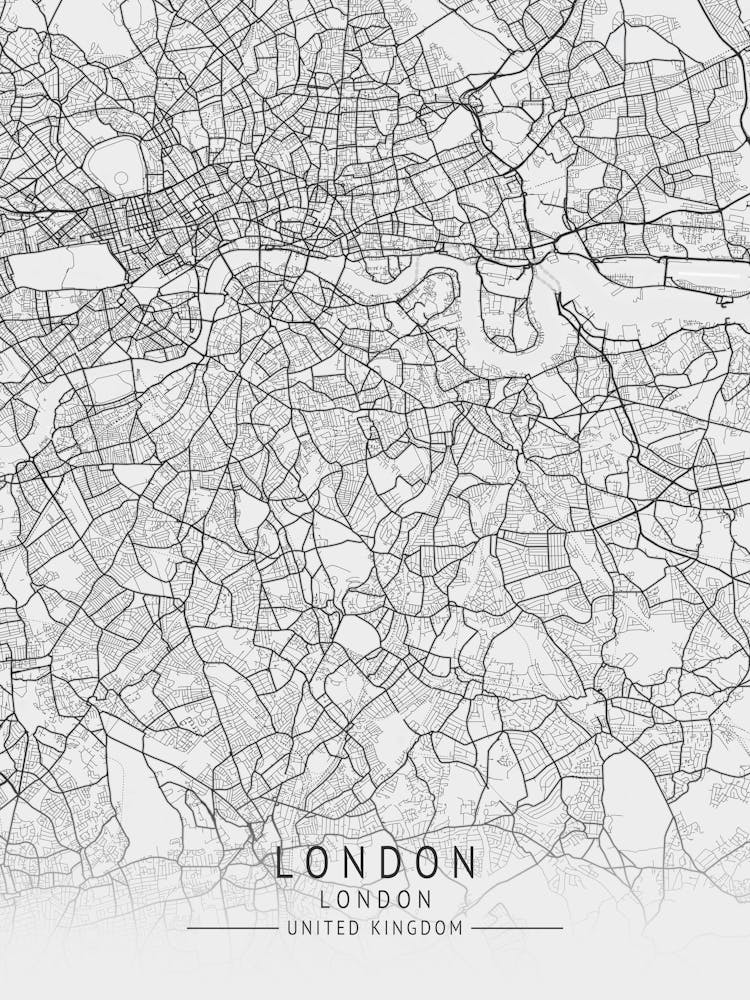 London City Map Canvas Print