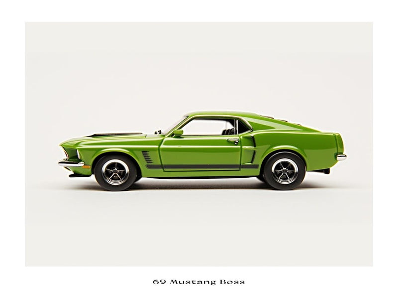 Toy Car 69 Mustang Boss 302 Green 2 Poster