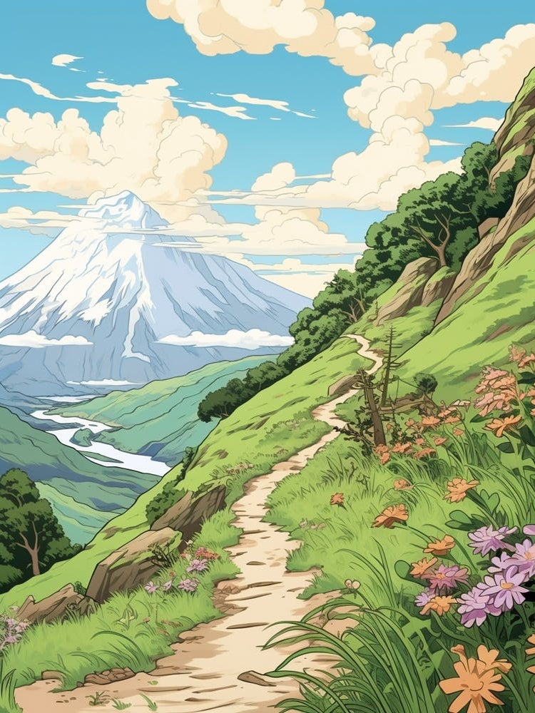 Salkantay Trek Peru 2 Hike Illustration