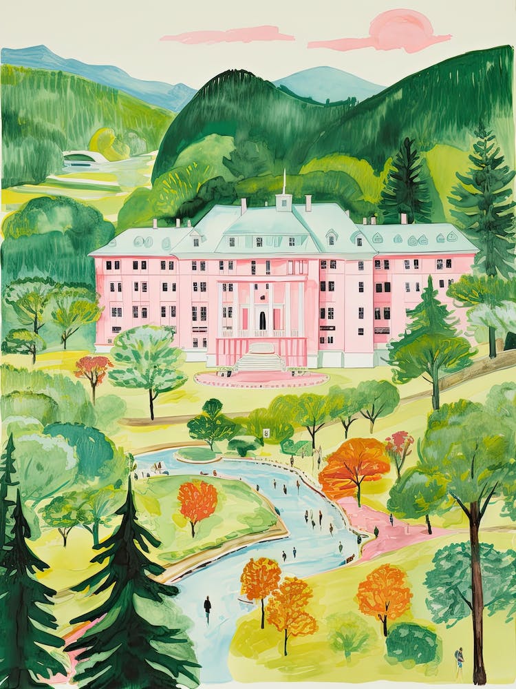 The Greenbrier   White Sulphur Springs, West Virginia   Resort Storybook Illustration 2