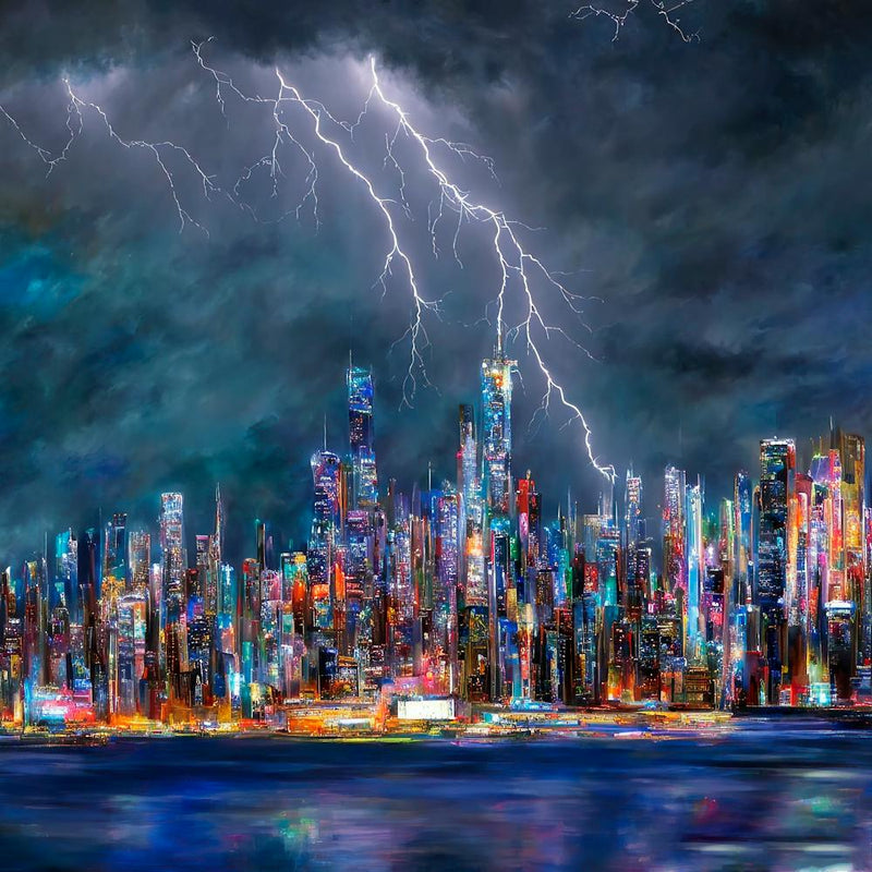 Lightning Over New York City