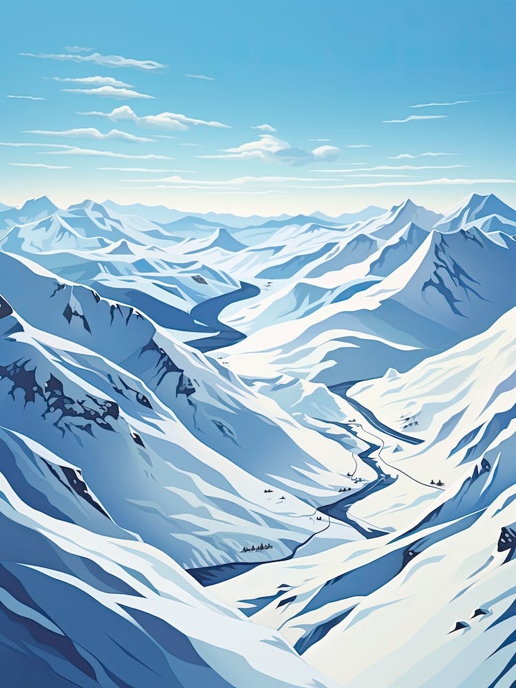 Val Thorens   France, Ski Resort Illustration 0 Simple Style