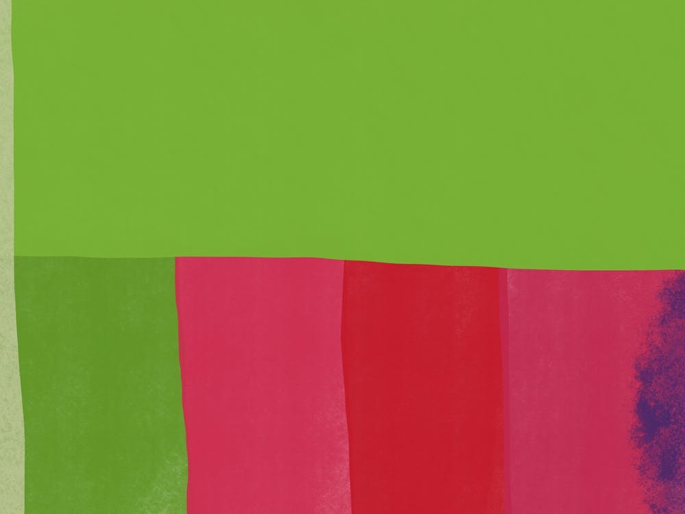 Green with red shades