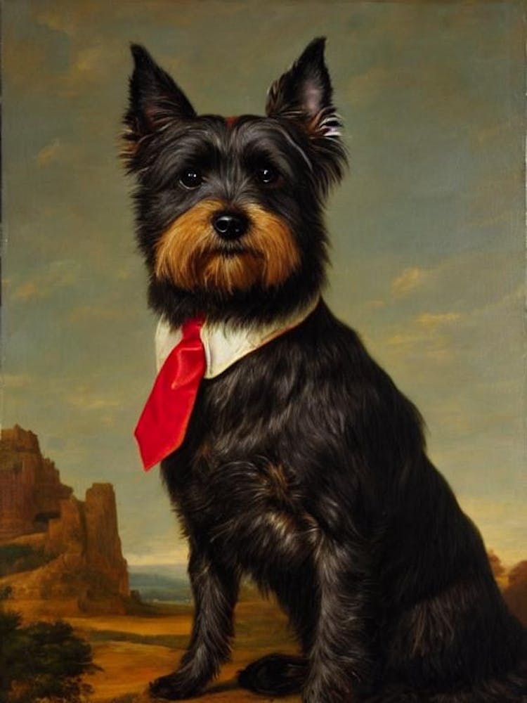 Cairn Terrier Renaissance Portrait Oil Painting