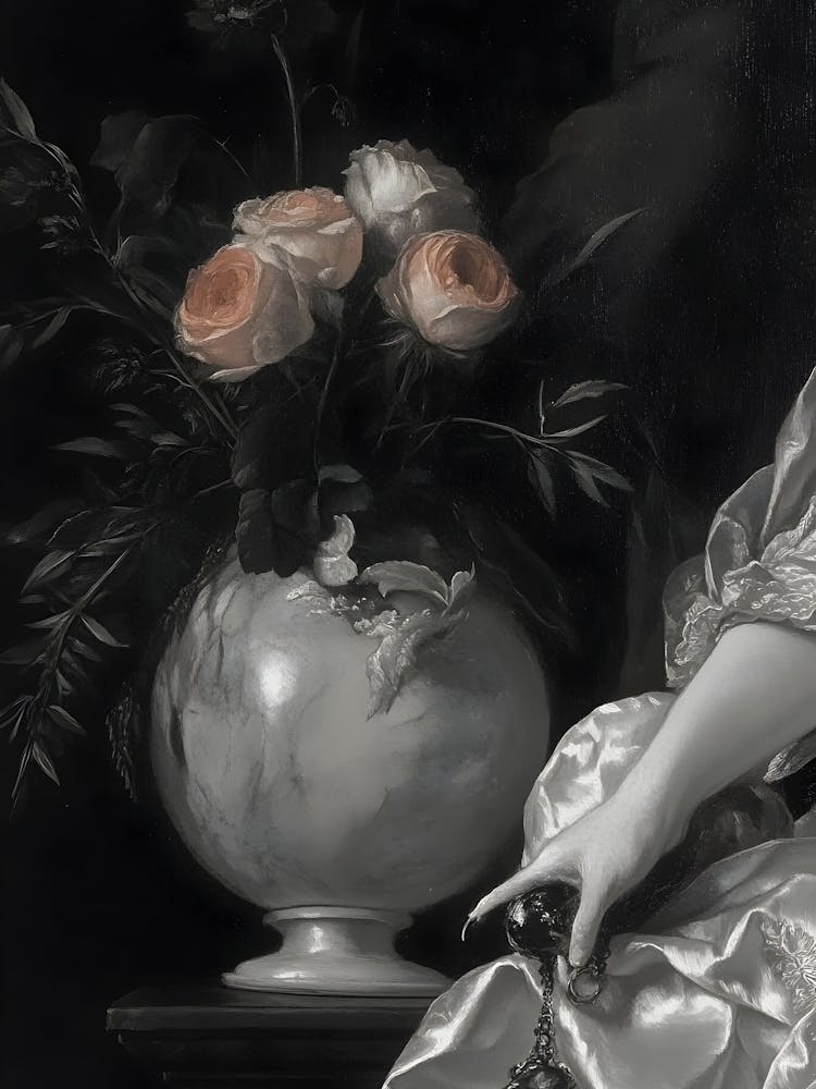 Dark Gothic Lady With Roses