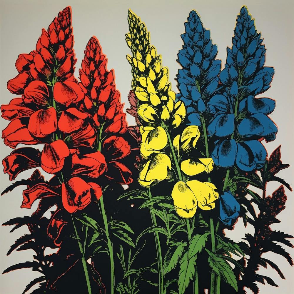 Aconitum 3 Pop Art Illustration Square