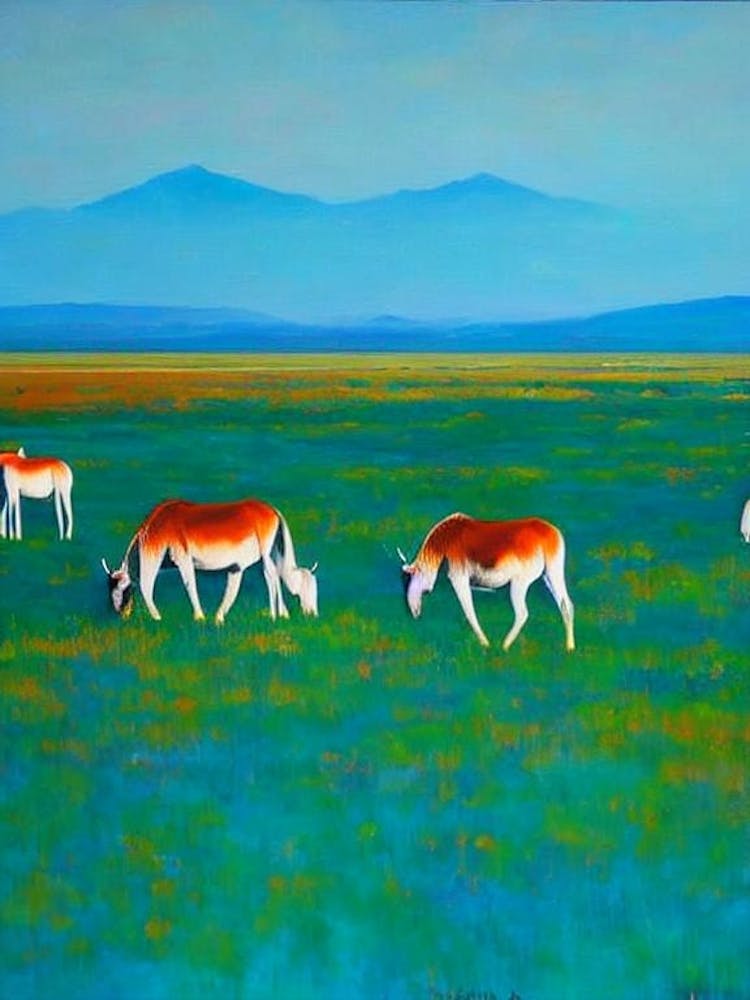 Etosha National Park Namibia Blue Oil Painting 1