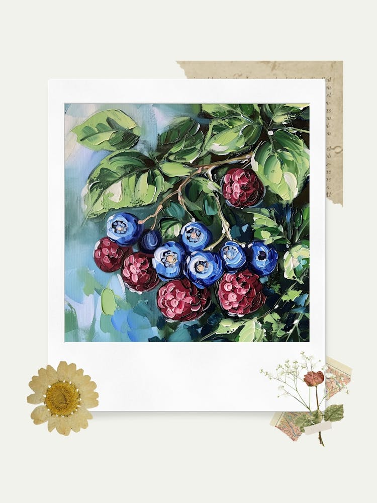 Myrtilles de scrapbooking Peinture féerique 1