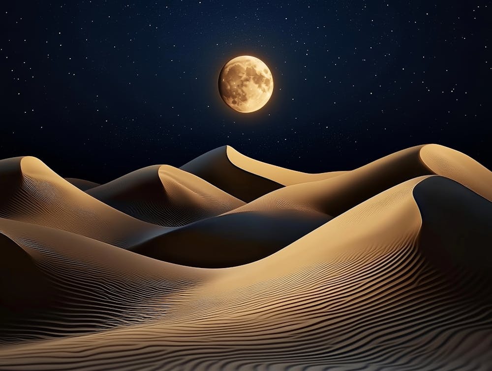 Moon In The Desert