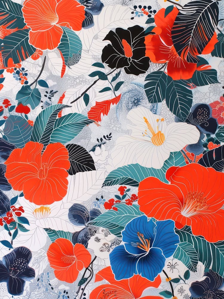 Hokusai Grande fleur japonaise du Japon 1