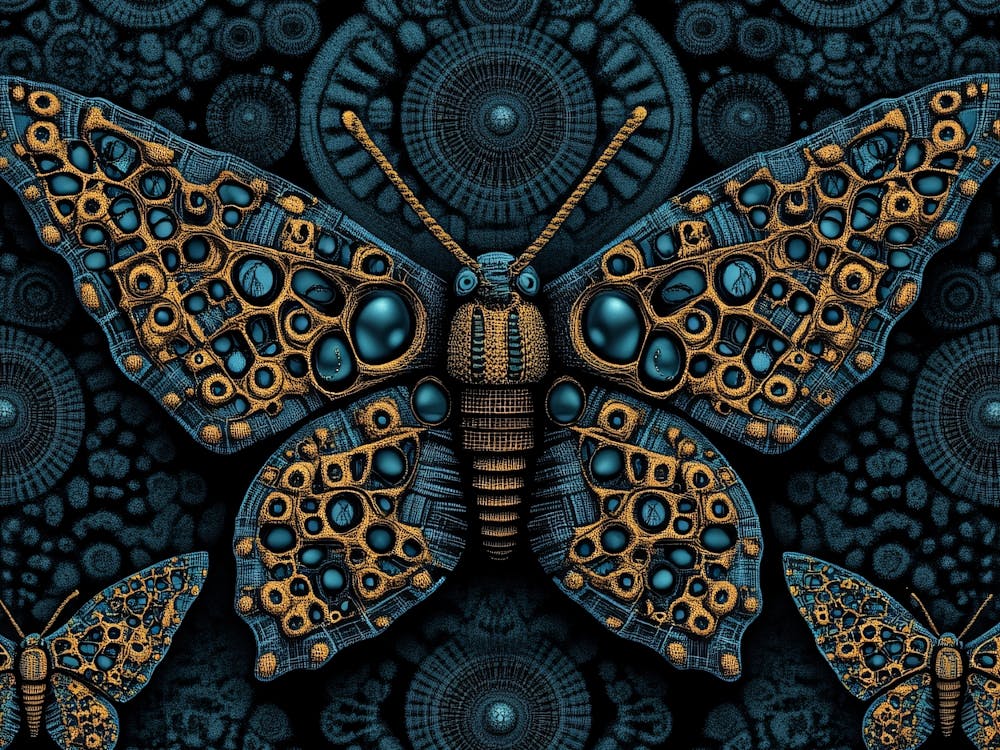 Butterfly On A Black Background