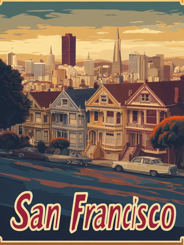 Aihrgdesign A Retro Travel Poster For San Francisco 2