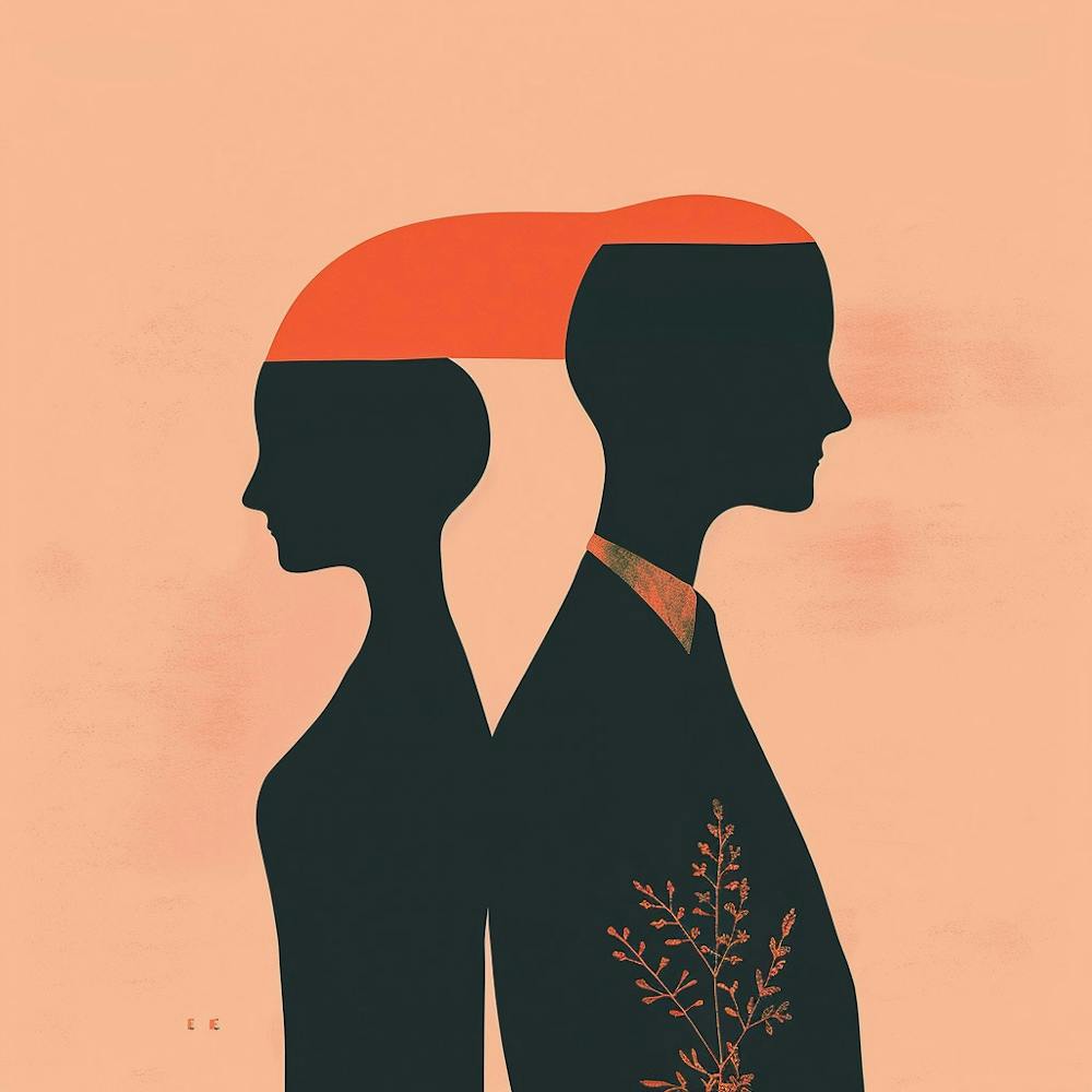 Silhouette Of A Man And Woman