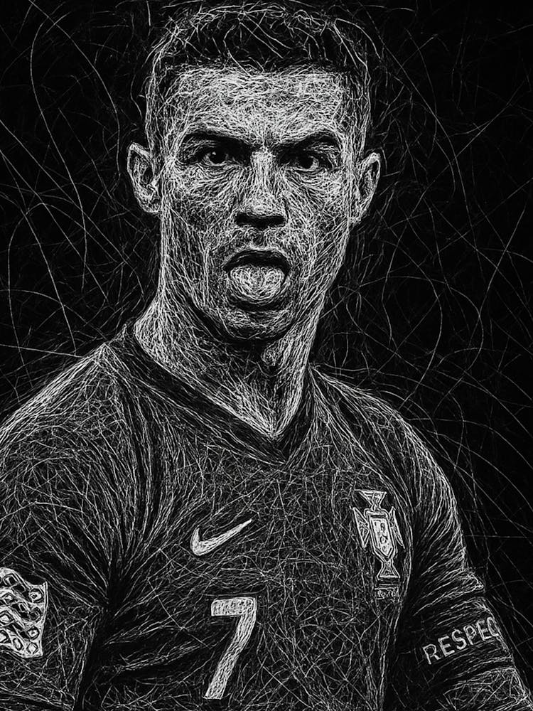 Ronaldo Scribble Art