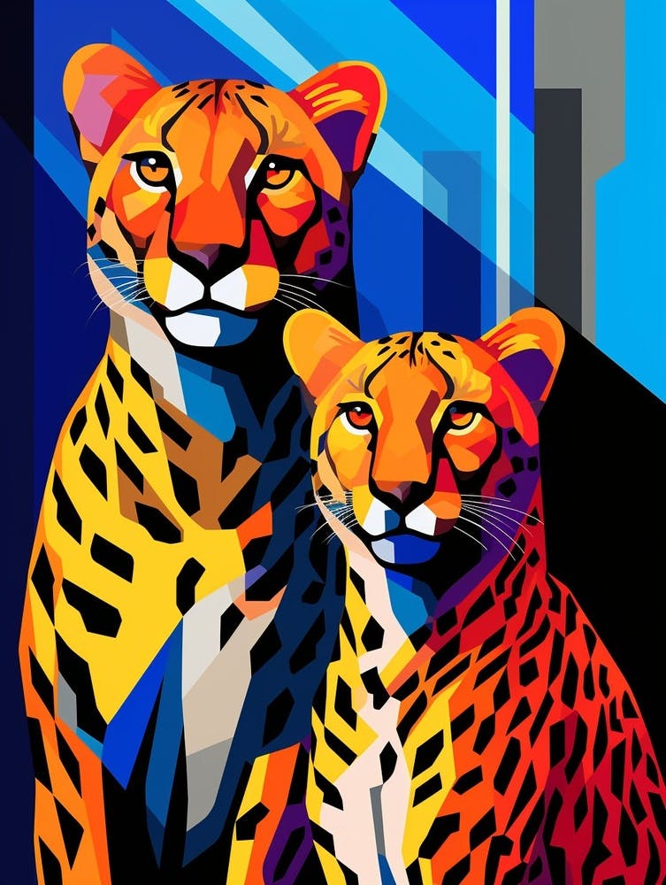 Cheetah Abstract Pop Art 1