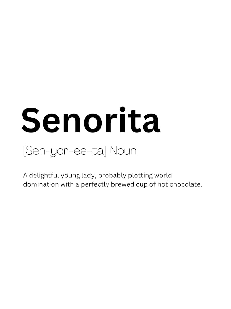 Senorita Definition Meaning