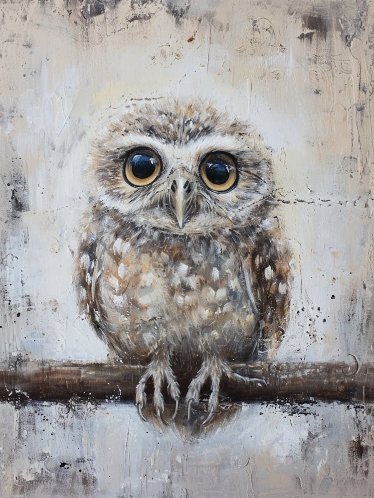 Sweet Owl Painting 4