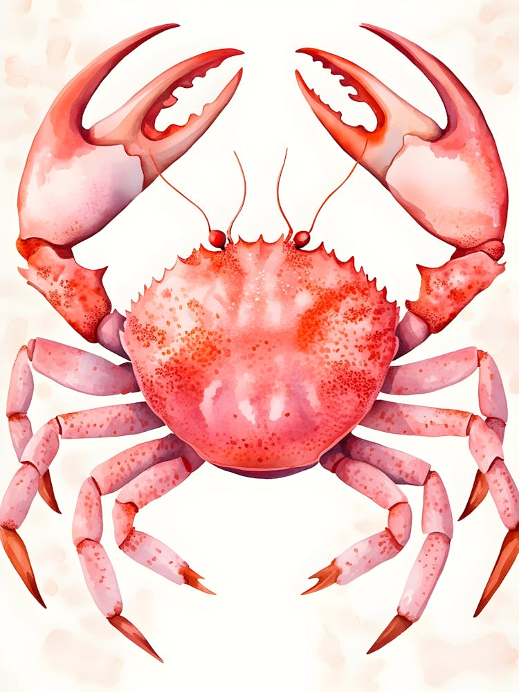 Watercolor Crab