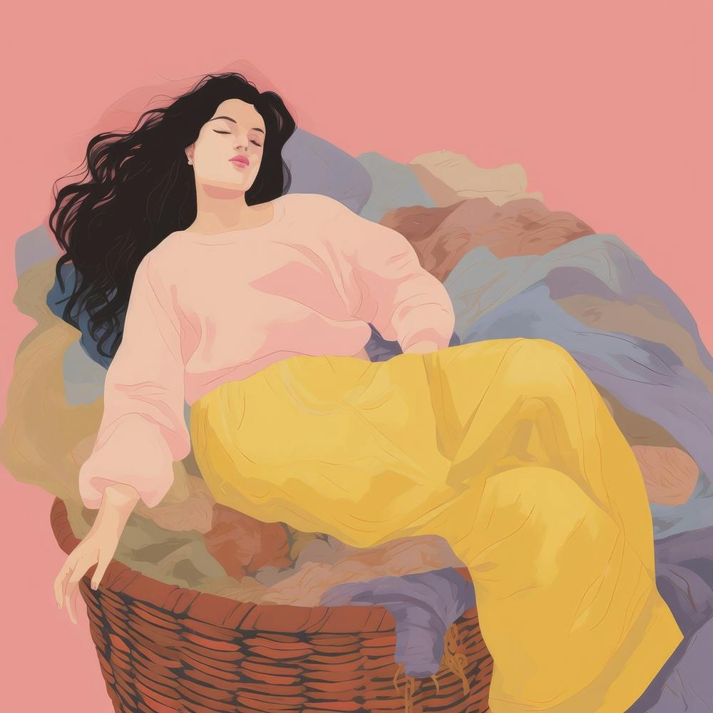 Girl In A Basket 4