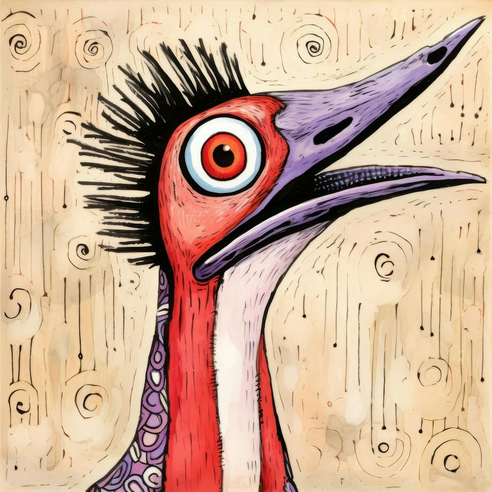 Abstract Woodpecker 3