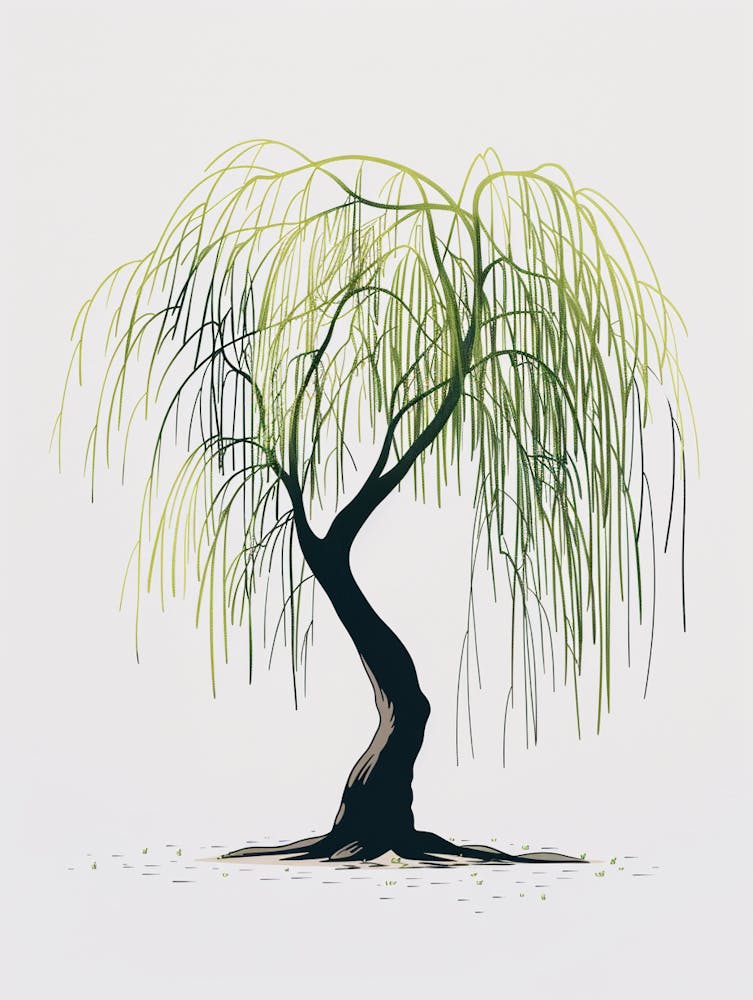 Willow Tree Pixel Illustration 2
