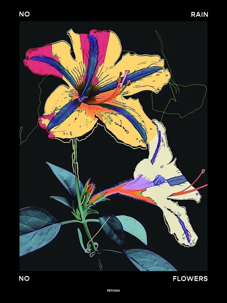 No Rain No Flowers Poster Petunia 4
