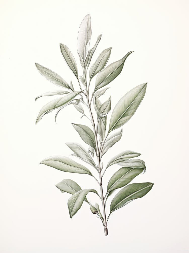 Bay Leaves Vintage Botanical Herbs 1