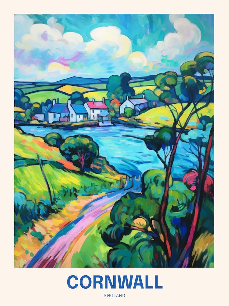 Cornwall England 5 Uk Travel Poster