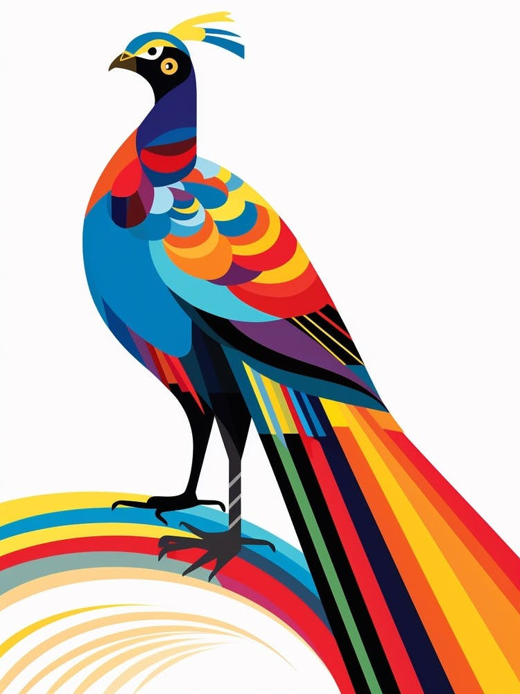 Colourful Geometric Bird Pheasant 3