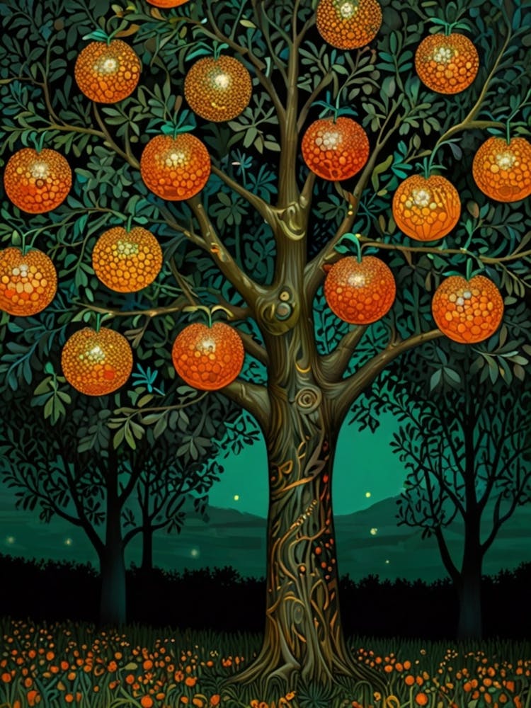 William Morris Orange Tree At Night
