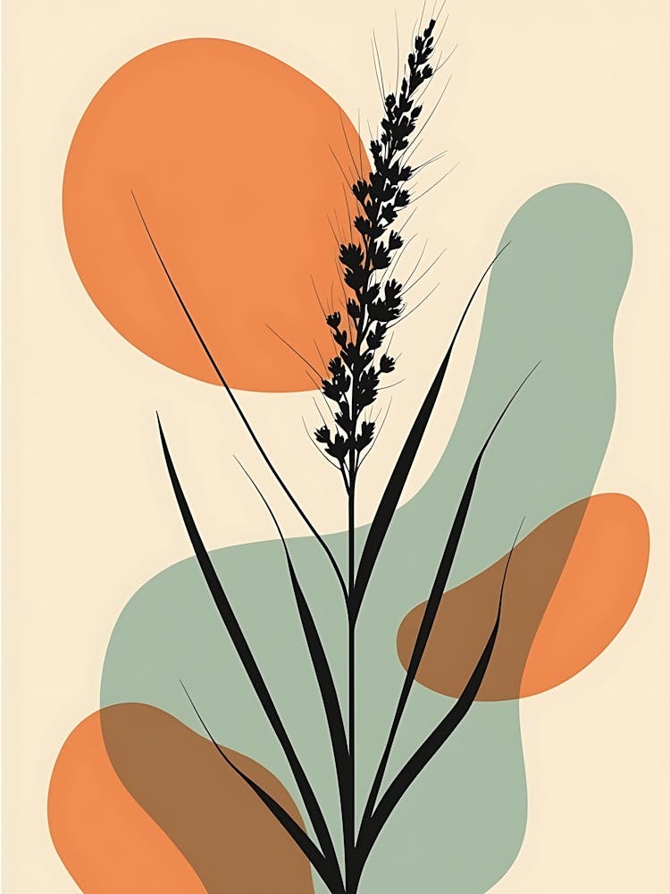 Subtle Botanical Flow in Warm Earthy Tones