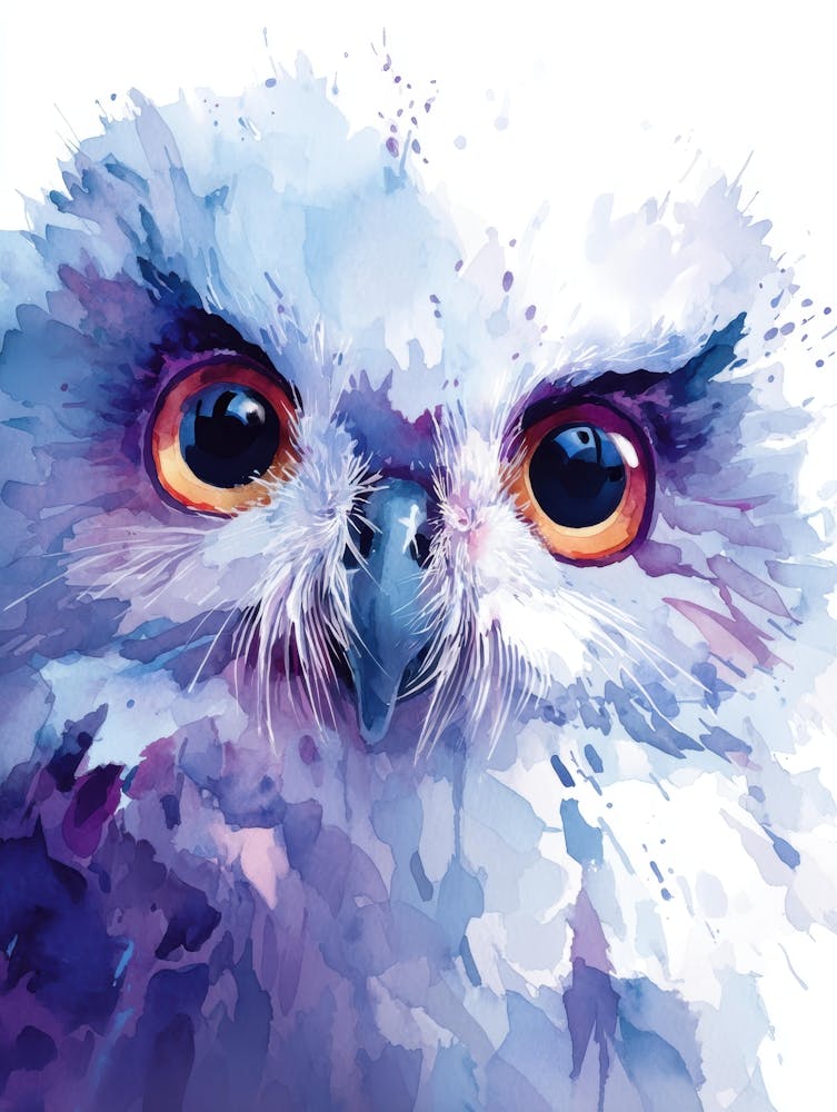 Owl Watercolor Painting