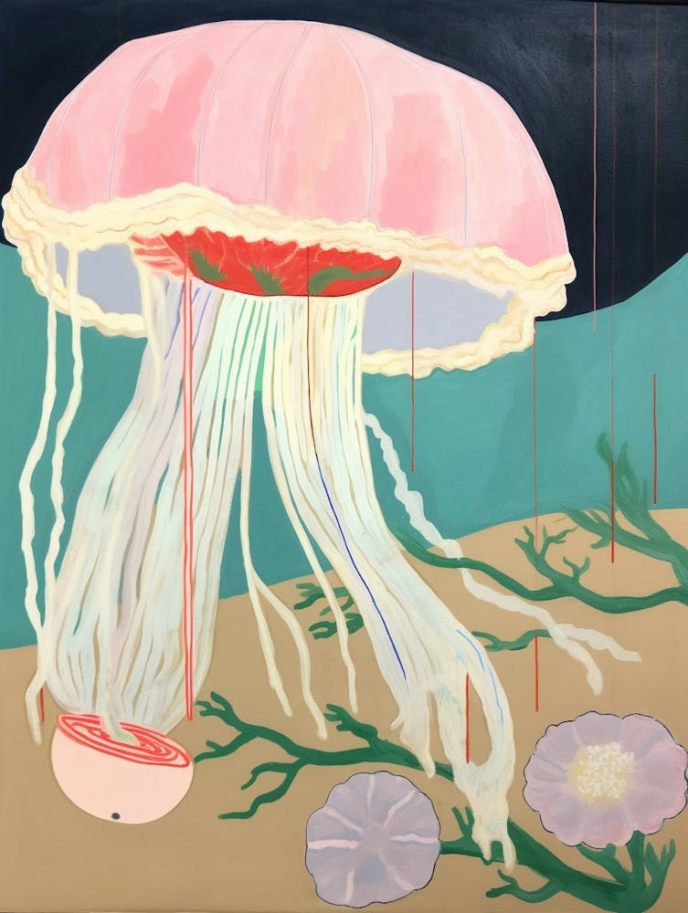 Maximalist Animal Painting Jellyfish 4
