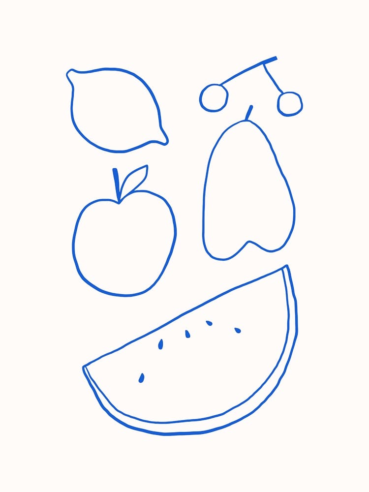 Minimalist Fruit Poster