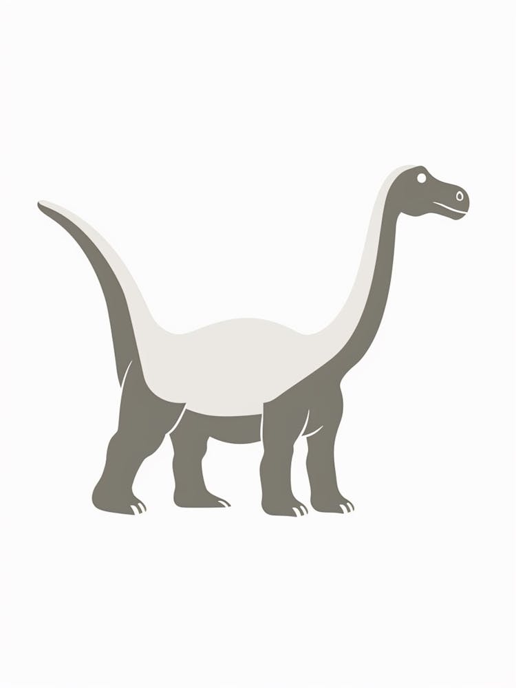 Grey Dinosaur Silhouette