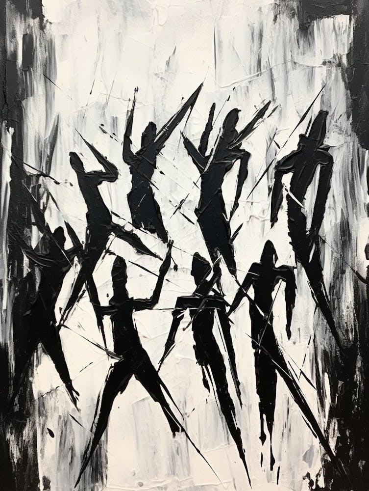 Dance Abstract Black And White 3