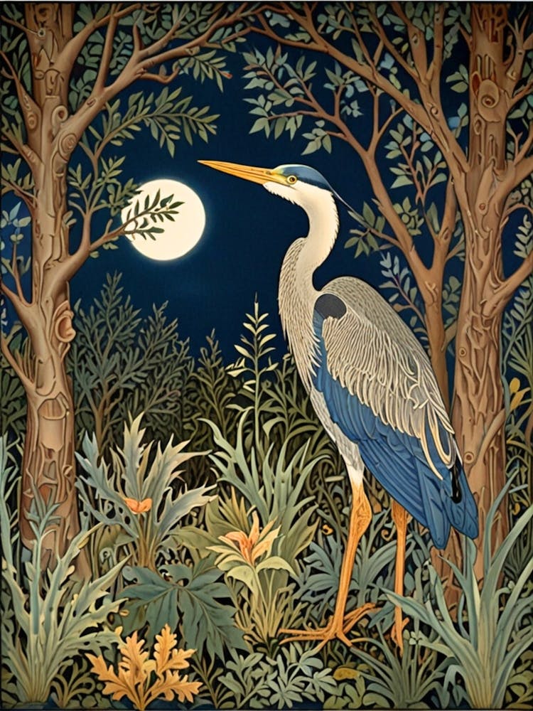 William Morris Heron In The Woods 7