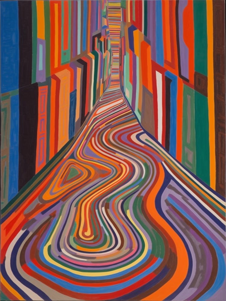 Painting Of Sydney  In The Style Of Minimalism 4