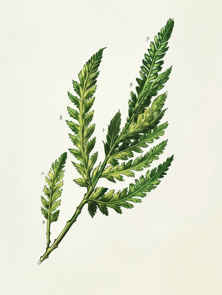 Vintage Illustration Asparagus Fern 2